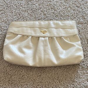 Vintage Cream Clutch Bag